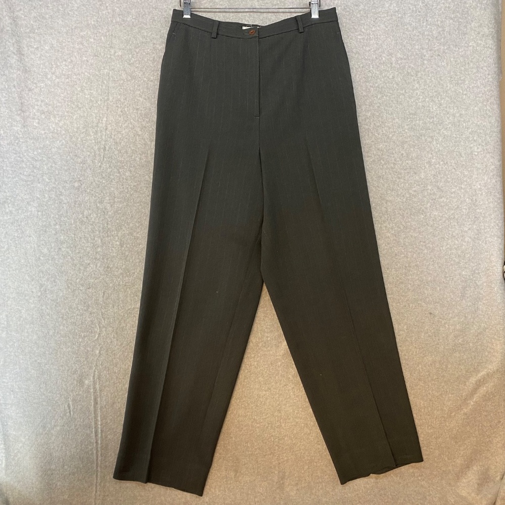 Garfield & Marks Size 10 • Brown Pinstripe Pantsuit • 2 Piece Jacket Pants - Picture 10 of 16
